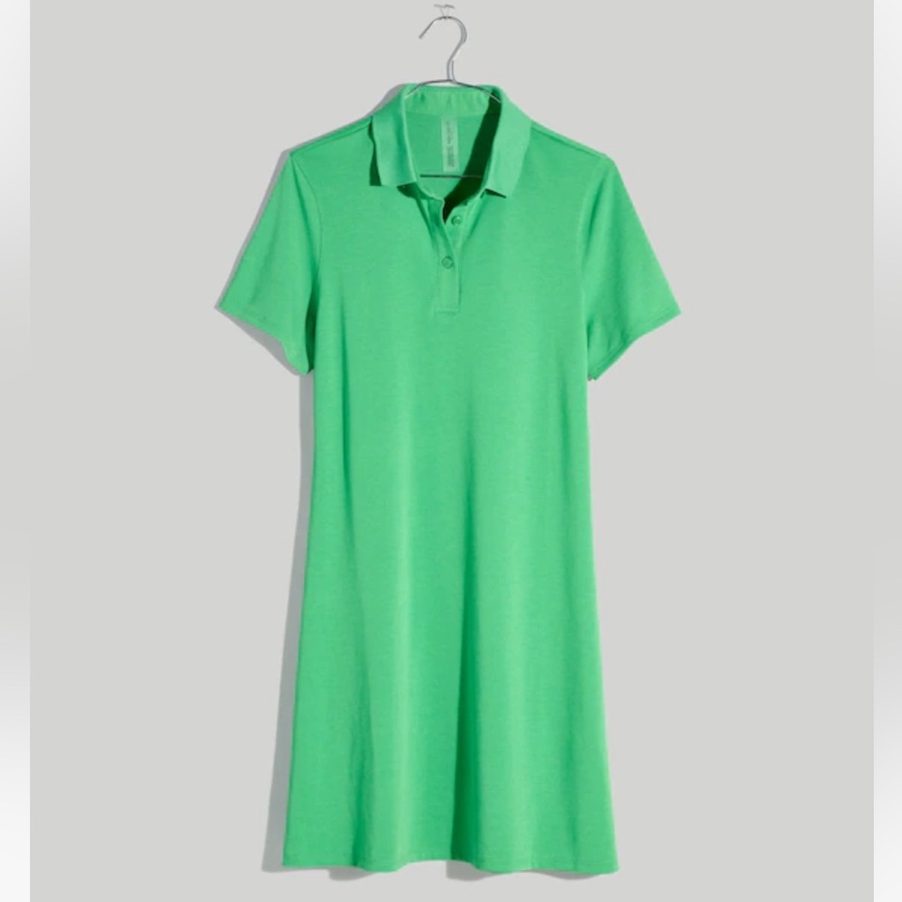 Outdoor Voices Kelly Green Birdie Polo Dress